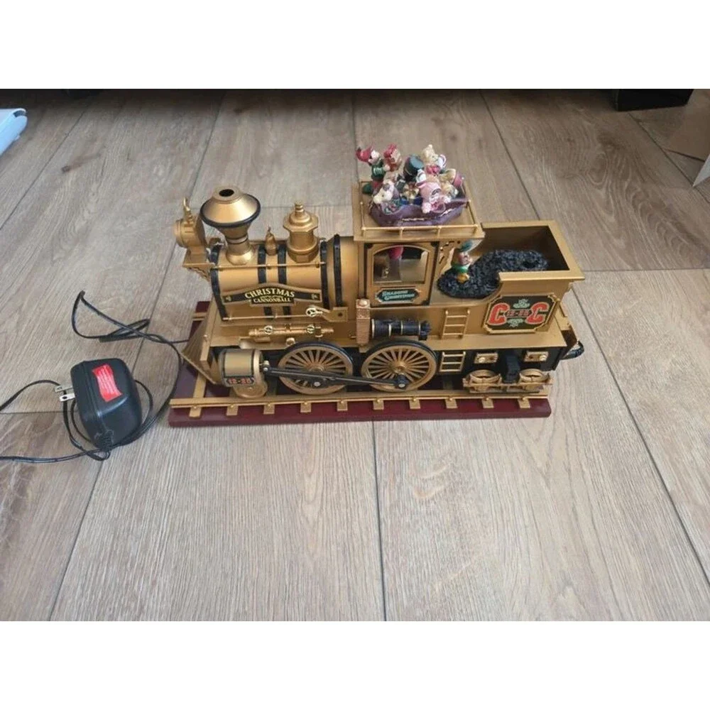 Vintage Mr.Christmas Gold Label Cannonball Train Plays 16 Song,running & Ligth